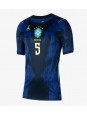 Ženski Nogometna dresi replika Brazilija Casemiro #5 Gostujoči SP 2026 Kratek rokav Ženski Nogometna dresi replika Brazilija Casemiro #5 Gostujoči SP 2026 Kratek rokav